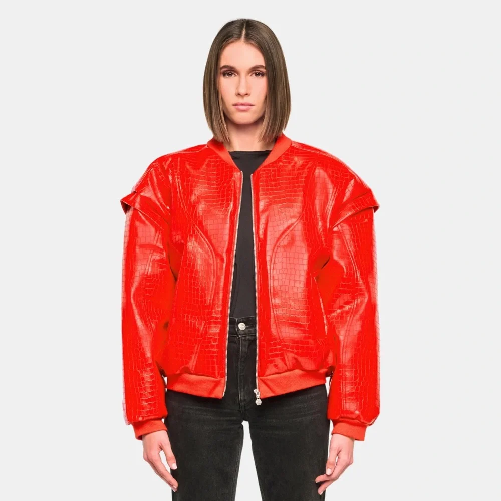 Scandi Brand OW Collection Croc Bomber Jacket - Picture 1 of 7